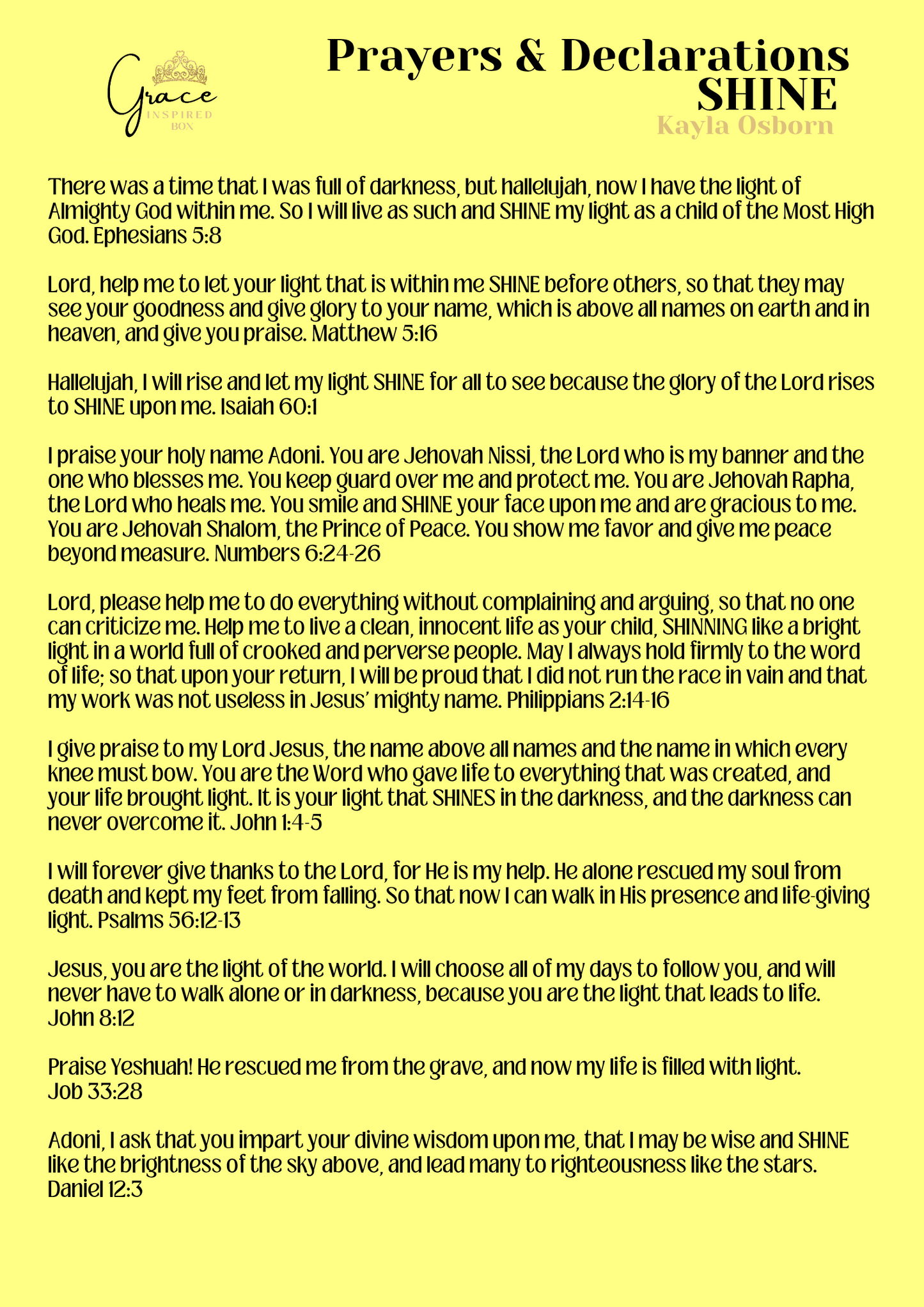 SHINE Anointing Oil