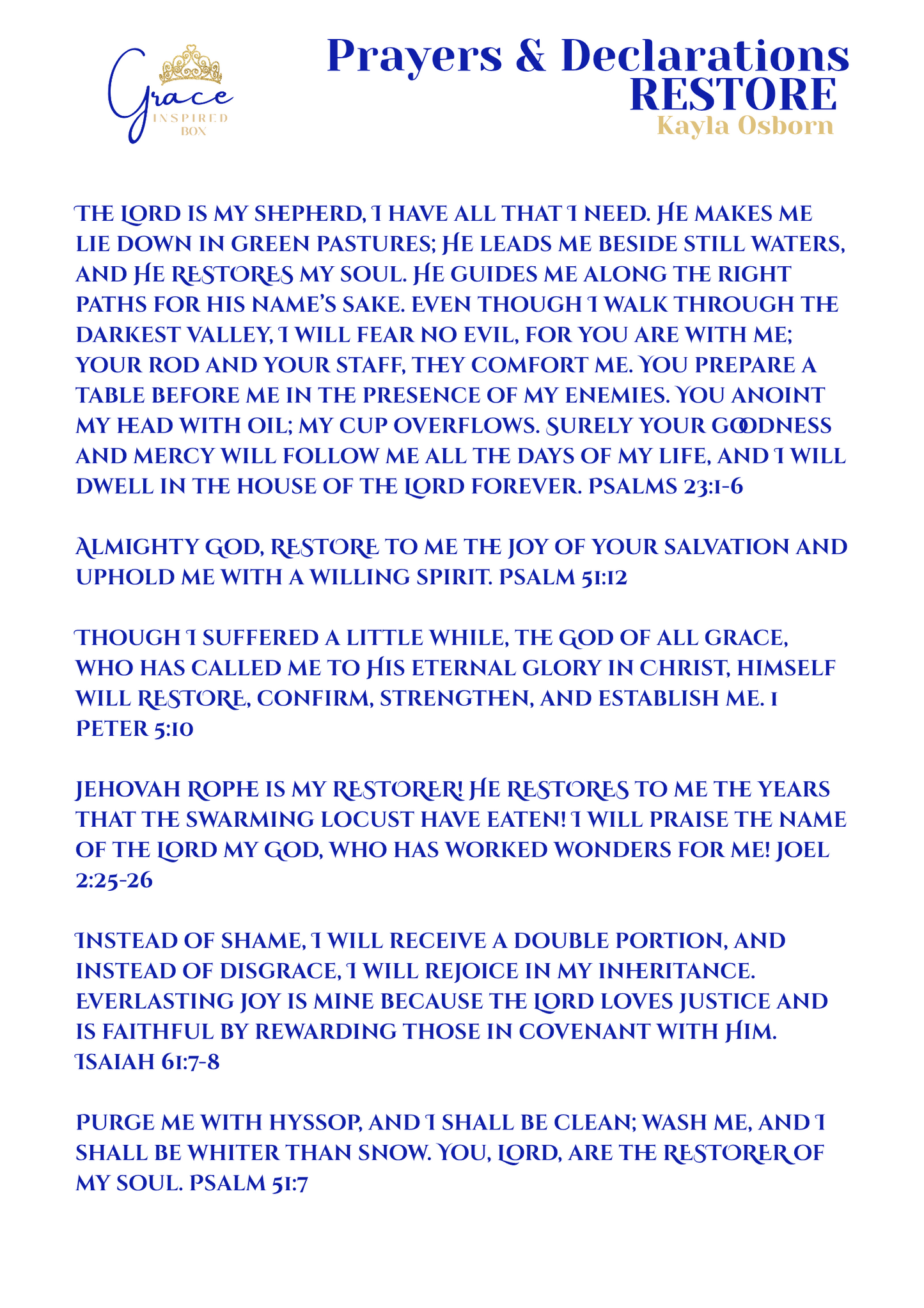 RESTORE Anointing Oil