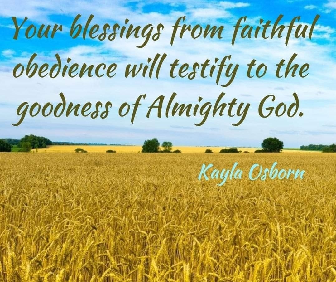 Blessings Tied To Obedience