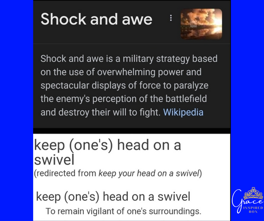 SHOCK AND AWE; HEAD ON A SWIVEL