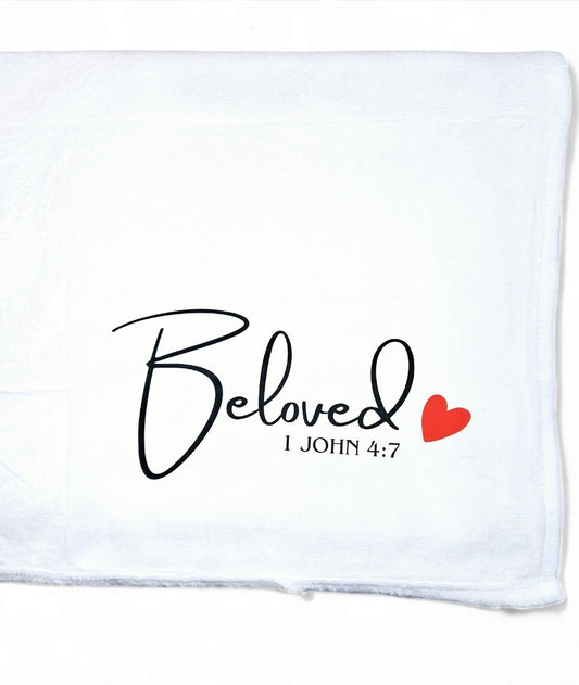 Beloved Fleece Throw Blanket White