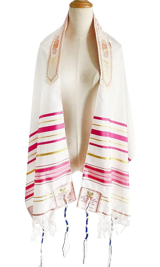 Prayer Shawl Messianic Tallit Pink