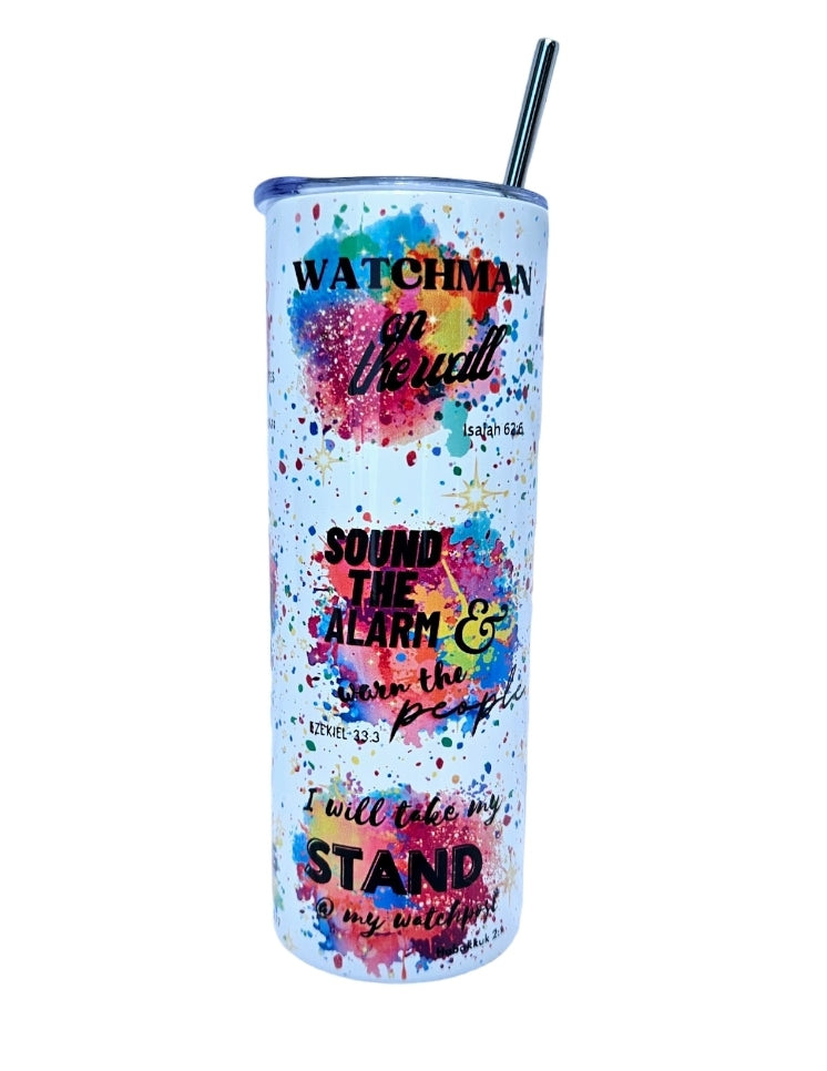 Watchman Tumbler With Metal Straw